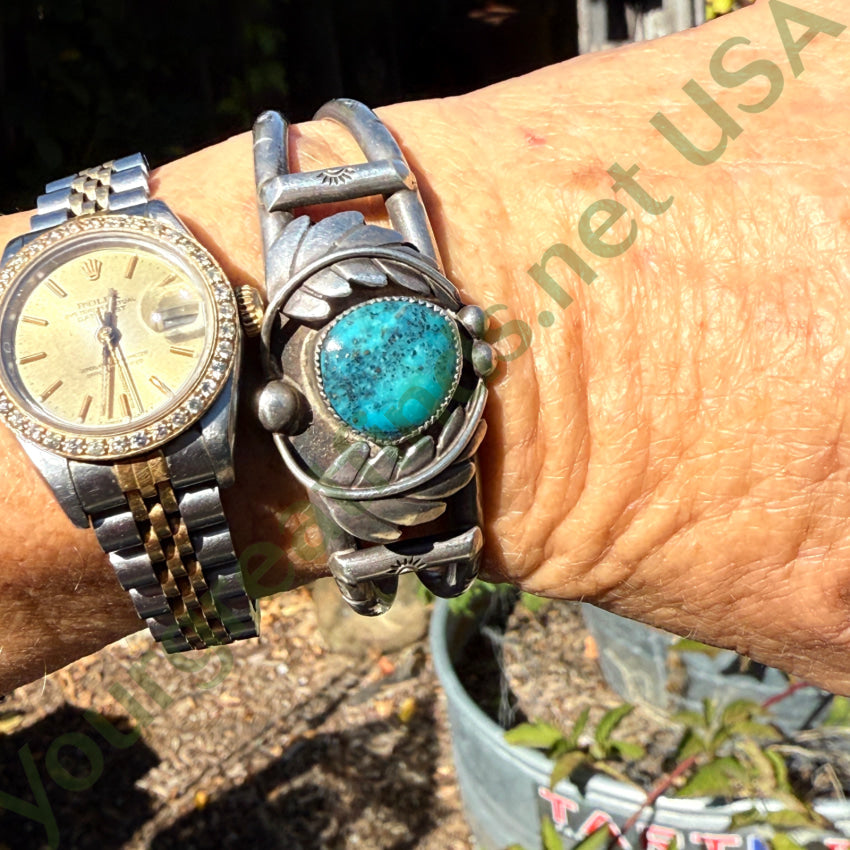Navajo Sterling Silver & Turquoise Cuff Bracelet Vintage bracelet