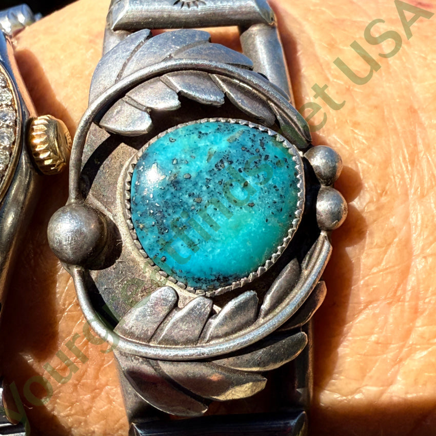 Navajo Sterling Silver & Turquoise Cuff Bracelet Vintage bracelet