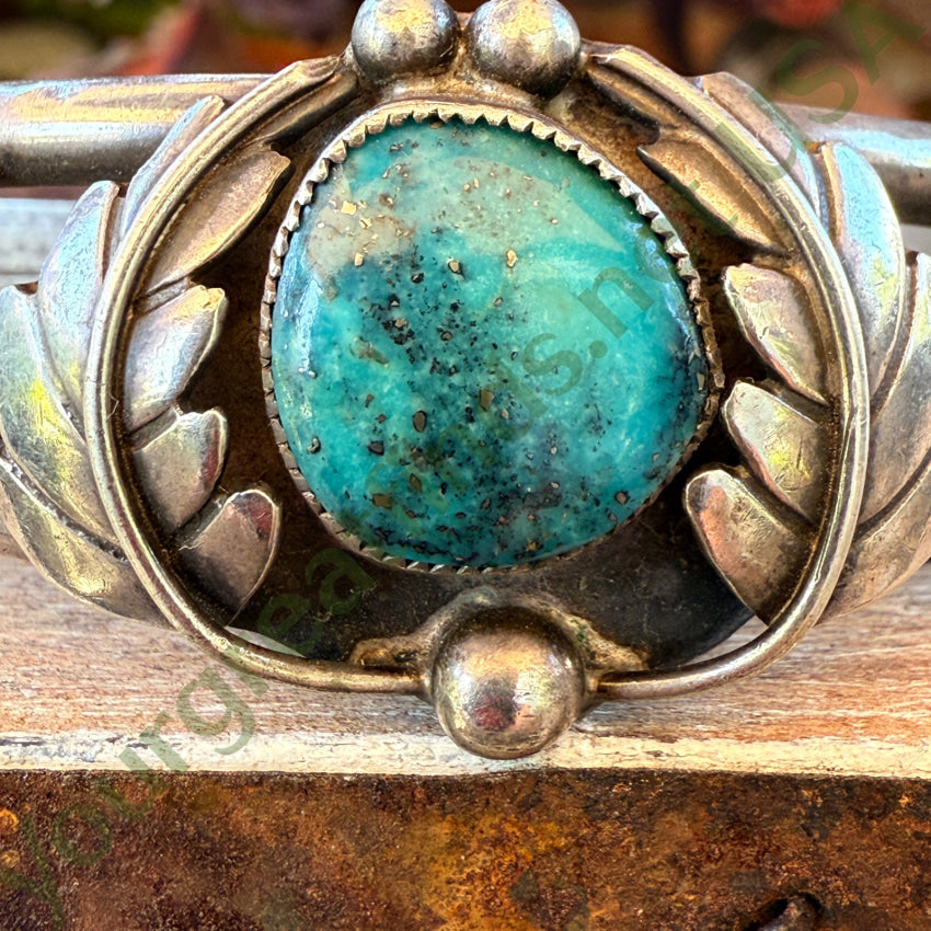 Navajo Sterling Silver & Turquoise Cuff Bracelet Vintage bracelet
