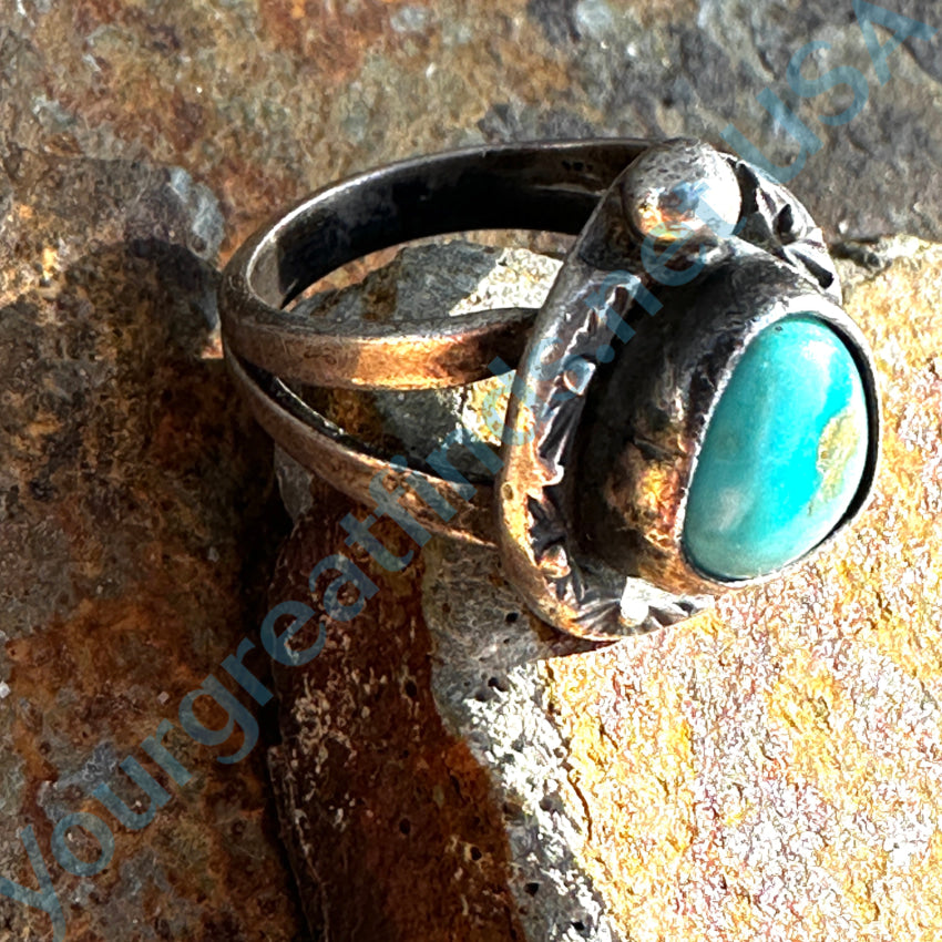 Navajo Sterling Silver & Turquoise Ring Size 5.5 Ring