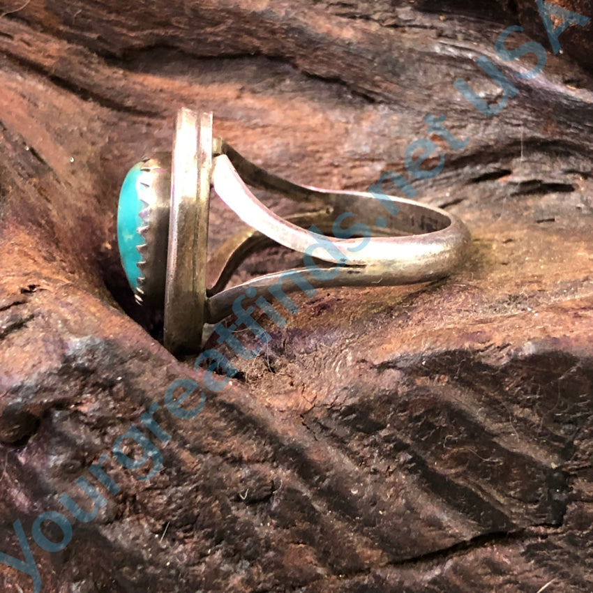 Navajo Sterling Silver & Turquoise Ring Size 6 Ring