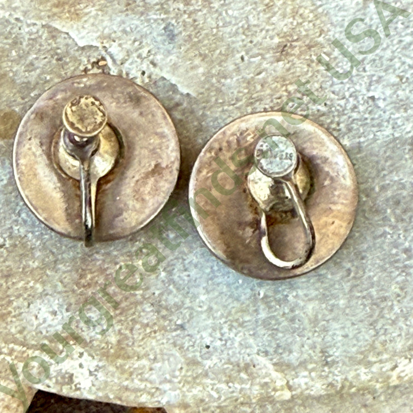 Navajo Sterling Silver & Turquoise Screw Back Earrings earrings