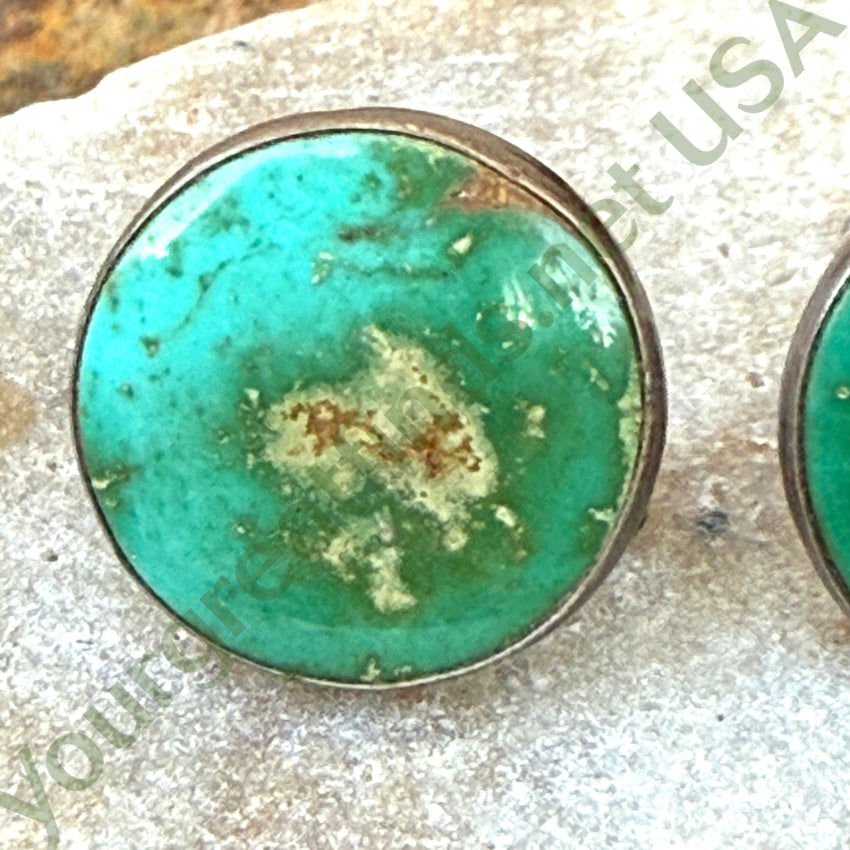 Navajo Sterling Silver & Turquoise Screw Back Earrings earrings