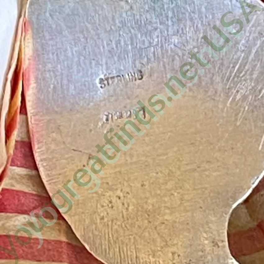 Navajo Tufa Cast Sterling Silver Turquoise Bracelet L. Spencer Yourgreatfinds