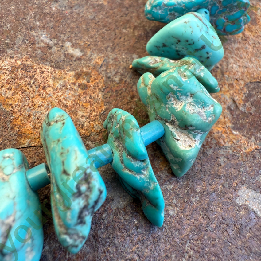 Navajo Turquoise Nugget & Heishi Bead Necklace necklace