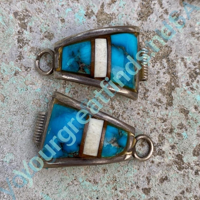 Navajo Watch Band Plates with Dark Blue Turquoise Yourgreatfinds