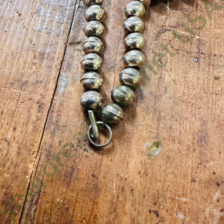 Navajo Yei Naja Squash Blossom Necklace Turquoise Sterling Silver