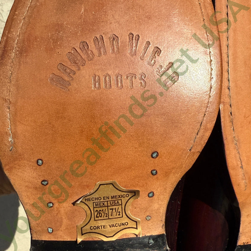 Never Worn Vintage Rancho Viejo Men’s Western Cowboy Boots 7 1/2 Women’s 9 Western boots