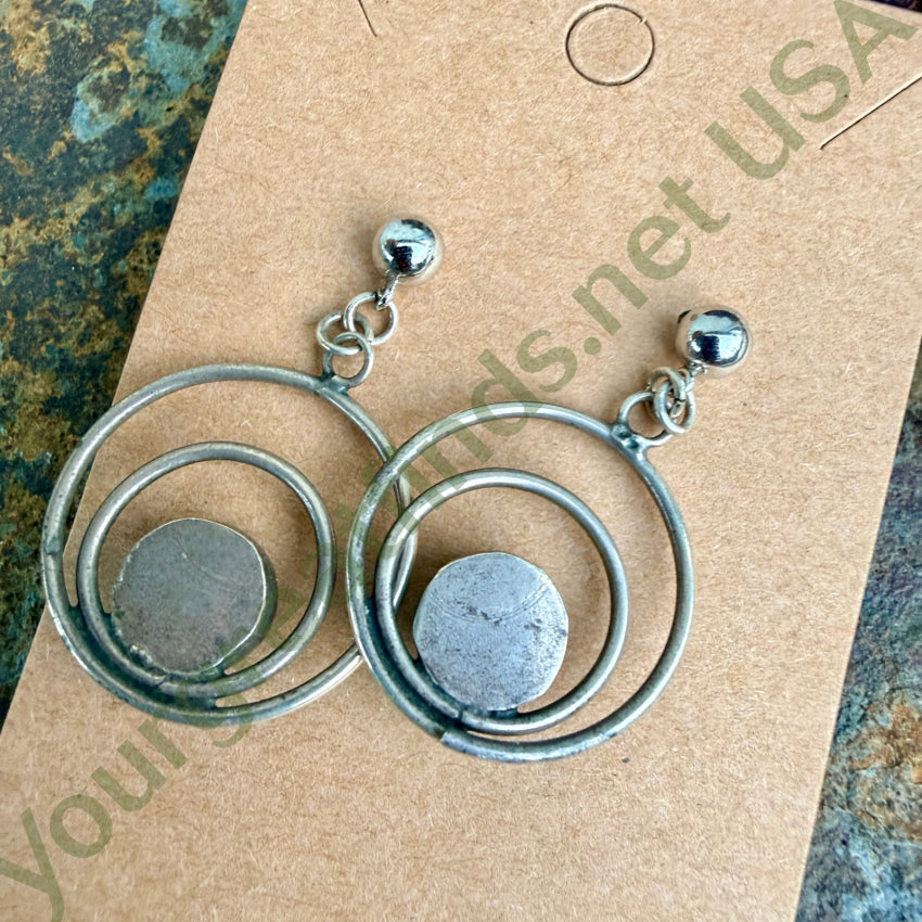 New Old Store Stock No. 8 Turquoise 925 Pierced Post Earrings earrings