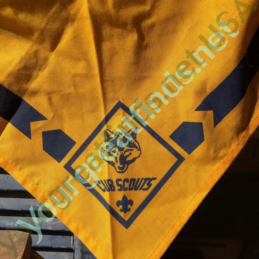Newish Yellow Navy Blue Cub Scout Kerchief Yourgreatfinds