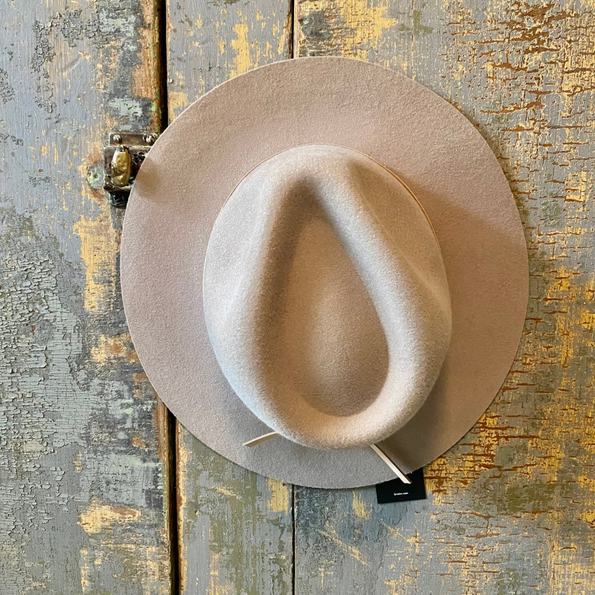 Nwt Brixton Wesley Fedora Hat Light Tan Xs 6 3/4