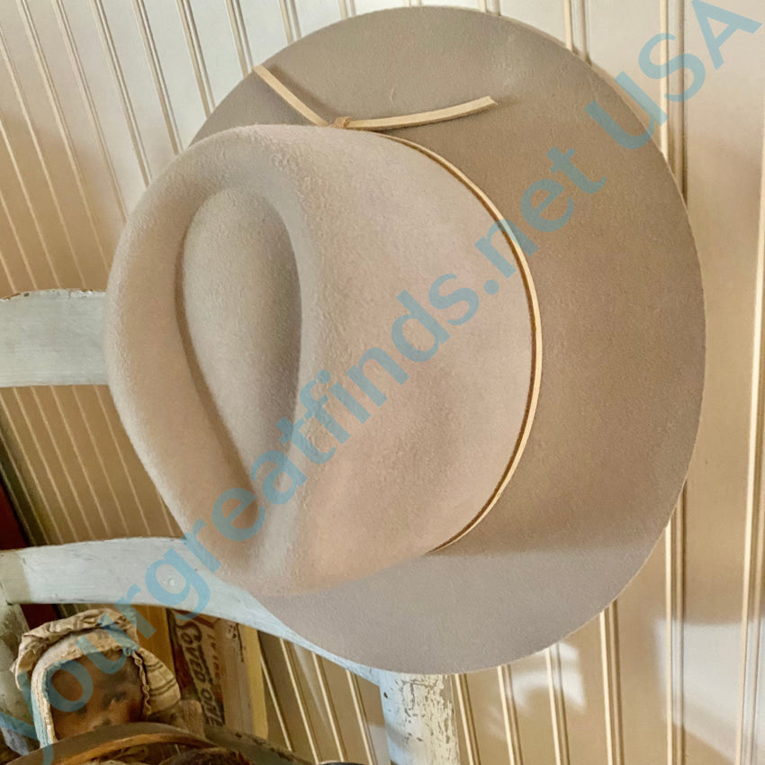 Nwt Brixton Wesley Fedora Hat Light Tan Xs 6 3/4