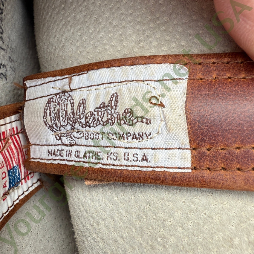 Olanthe Brown Nubuck Leather Cowboy Boots Men’s 8 D boots