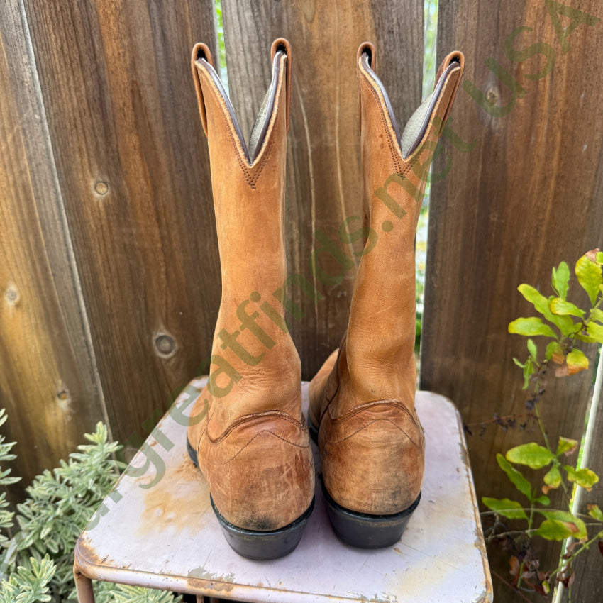 Olanthe Brown Nubuck Leather Cowboy Boots Men’s 8 D boots