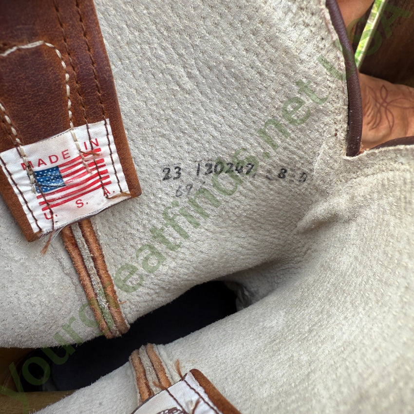 Olanthe Brown Nubuck Leather Cowboy Boots Men’s 8 D boots