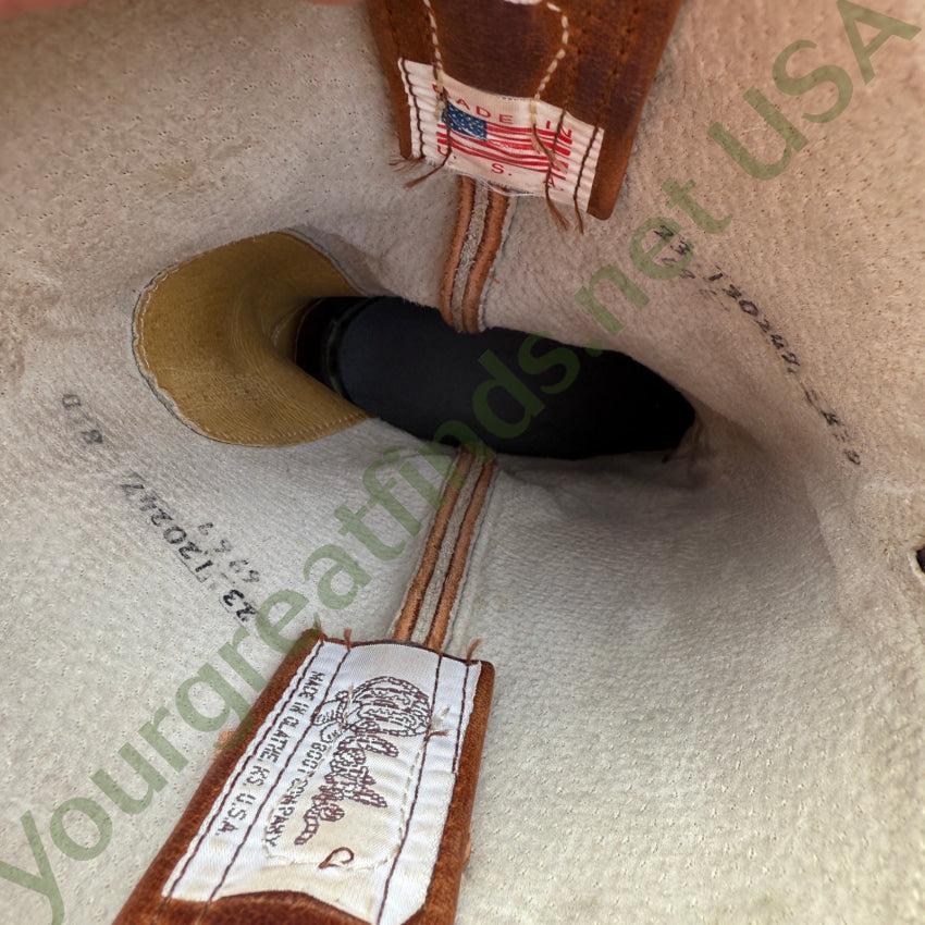 Olanthe Brown Nubuck Leather Cowboy Boots Men’s 8 D boots