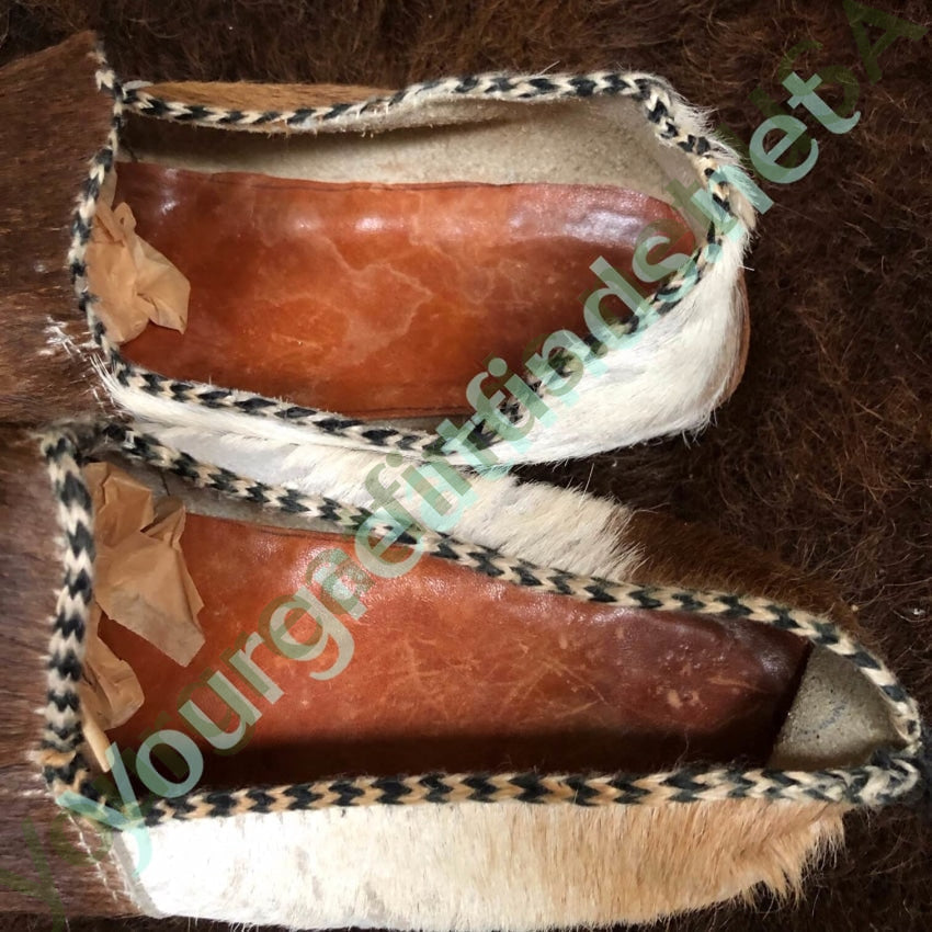 Old Hair on Cowhide Loafer Slippers Shoes 8 Yourgreatfinds