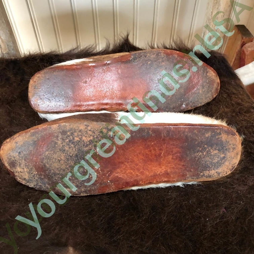 Old Hair on Cowhide Loafer Slippers Shoes 8 Yourgreatfinds