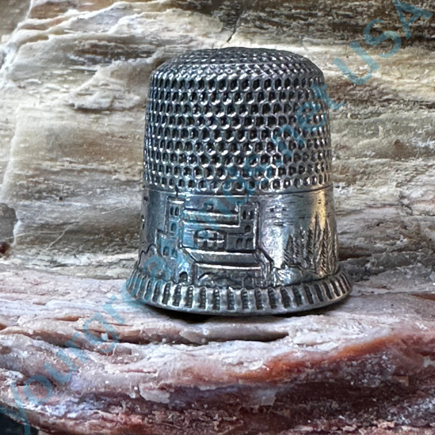 Old Hand Engraved Sterling Silver Sewing Thimble Size 6 Or 9 Sewing Thimble