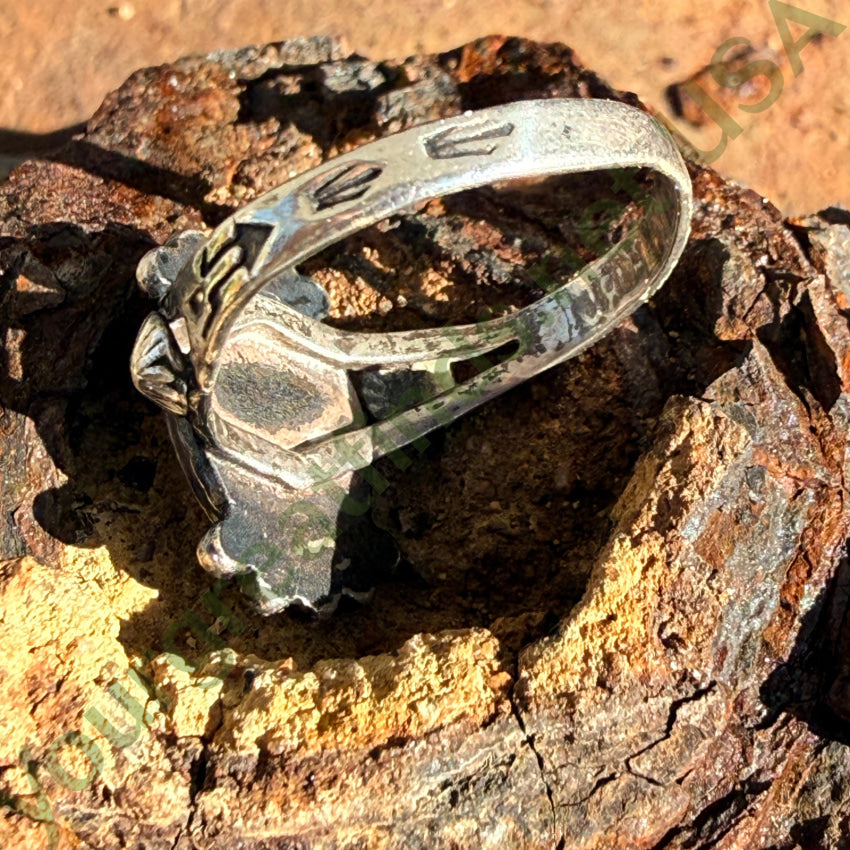 Old Mexican Border Town Sterling SIlver & Turquoise Ring 7 ring