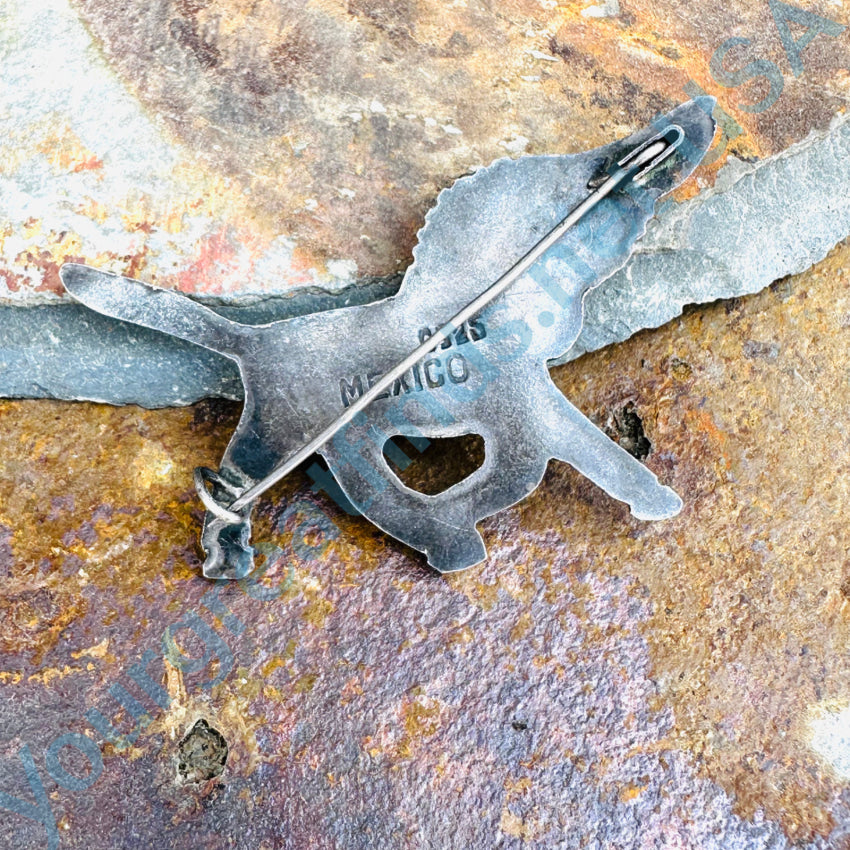 Old Mexican Bordertown Sterling Silver Proud Burro Pin Pin