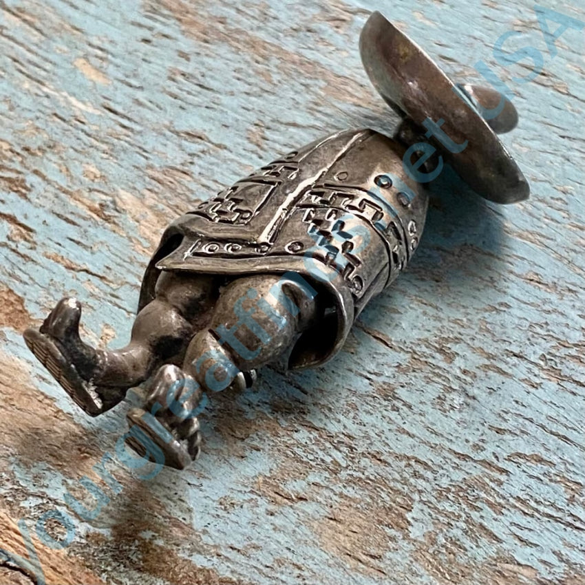 Old Mexican Sterling Silver Big Feet Tourist Pin