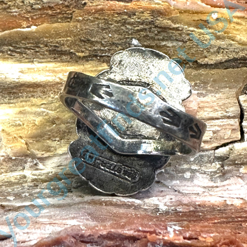 Old Navajo Maisel’s Trading Post Sterling Silver & Turquoise Ring Size 6