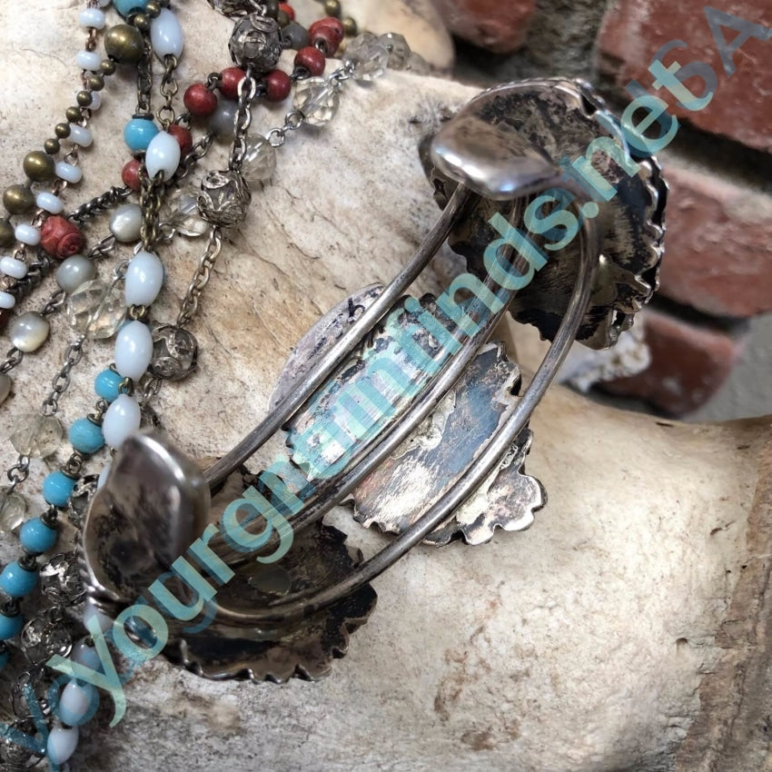 Old Navajo Morenci Turquoise Bracelet Sterling Silver Yourgreatfinds