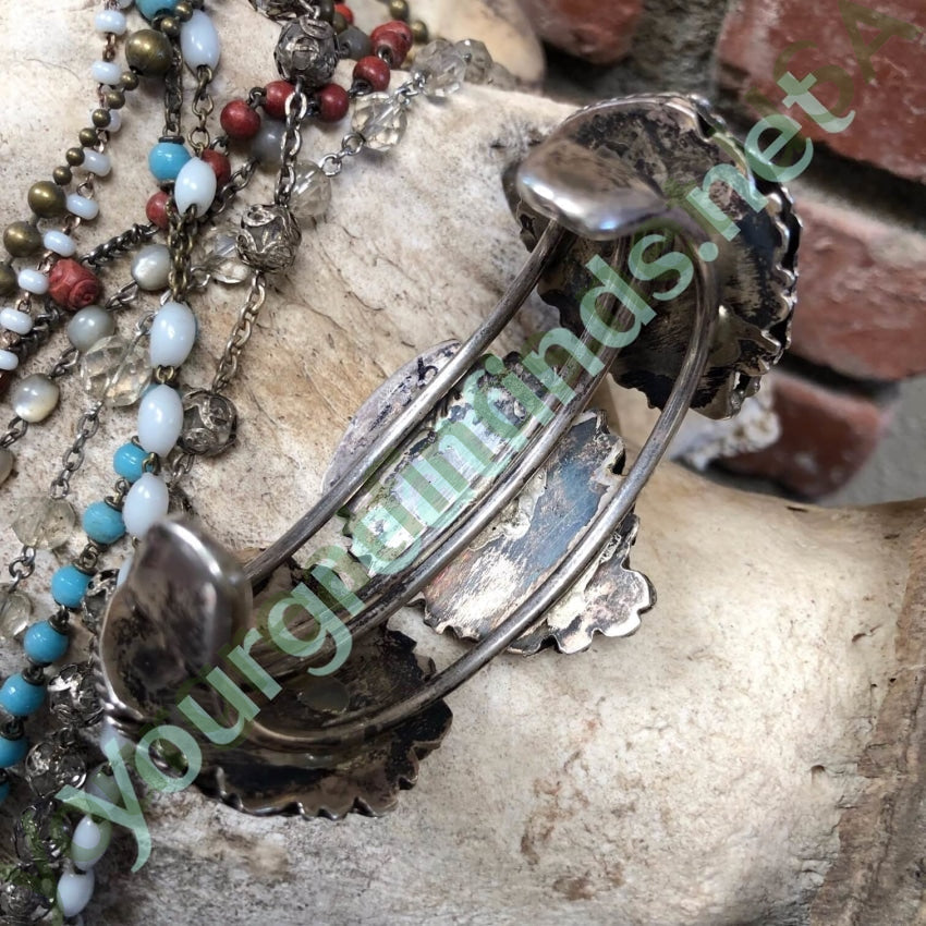 Old Navajo Morenci Turquoise Bracelet Sterling Silver Yourgreatfinds