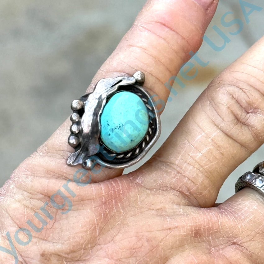 Old Navajo Ring Dry Creek Turquoise Size 5 Ring