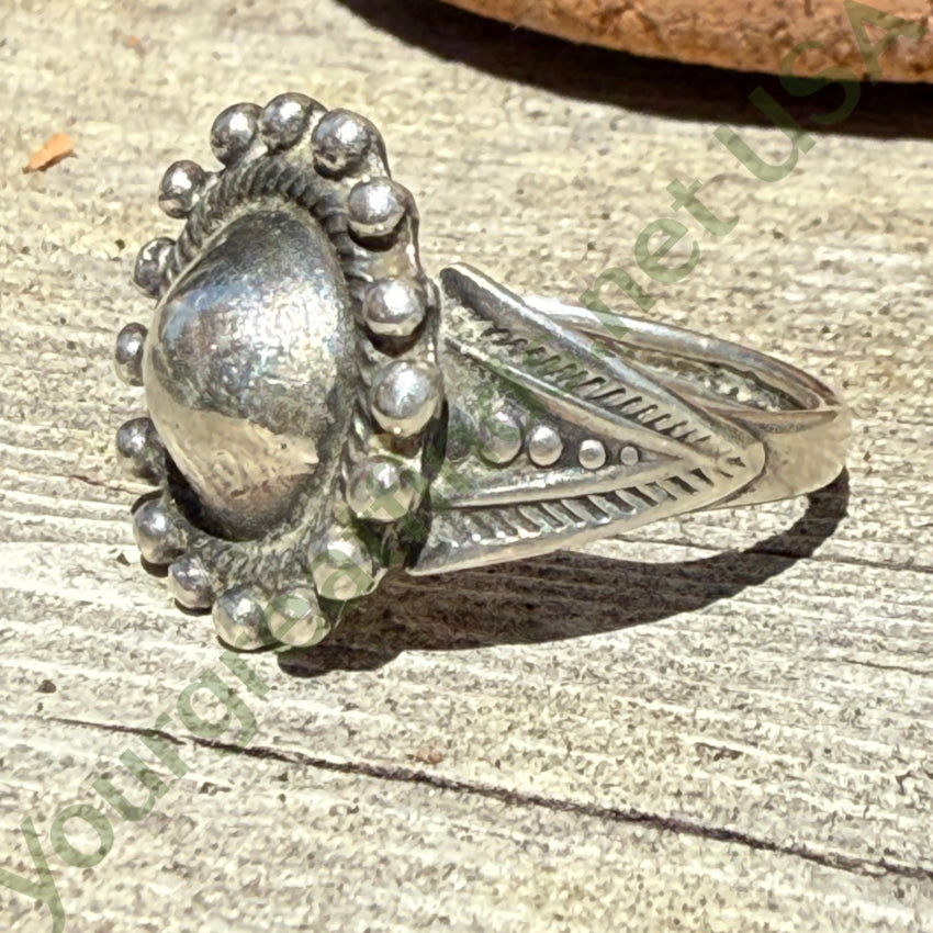 Old Navajo Sterling Silver Satellite Orb Ring Size 6 pin