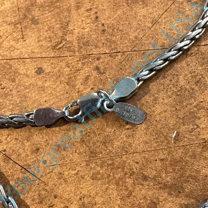 Old Navajo Sterling Silver Turquoise Necklace