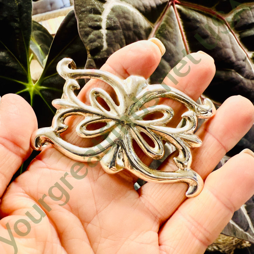 Old Navajo Tufa Stone Cast Sterling Silver Belt Buckle belt buckle