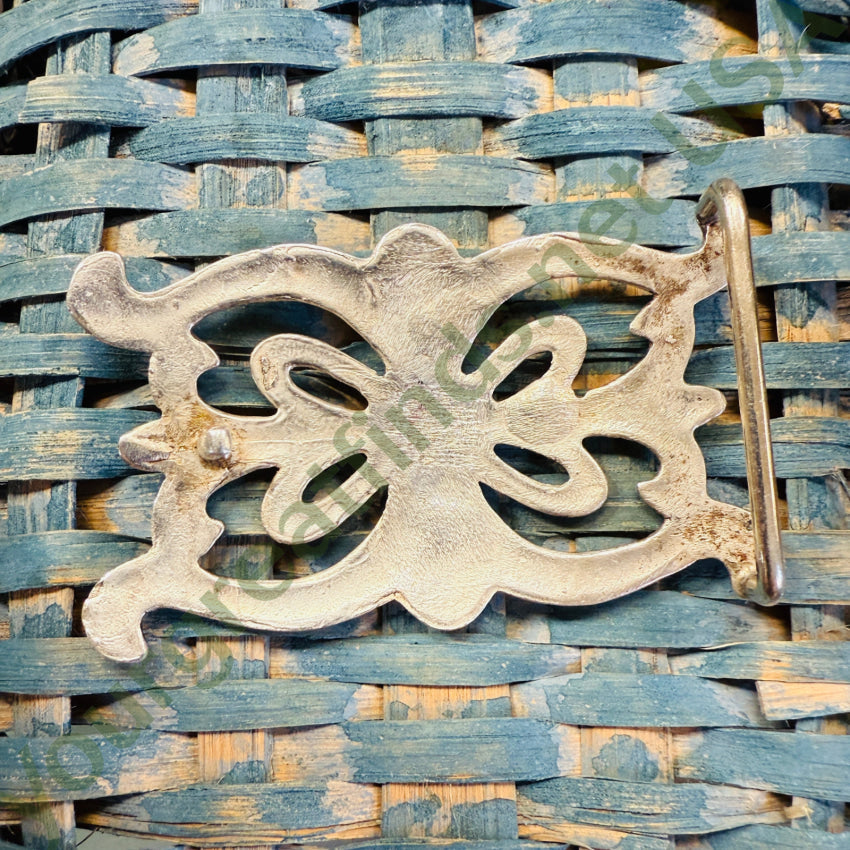 Old Navajo Tufa Stone Cast Sterling Silver Belt Buckle belt buckle