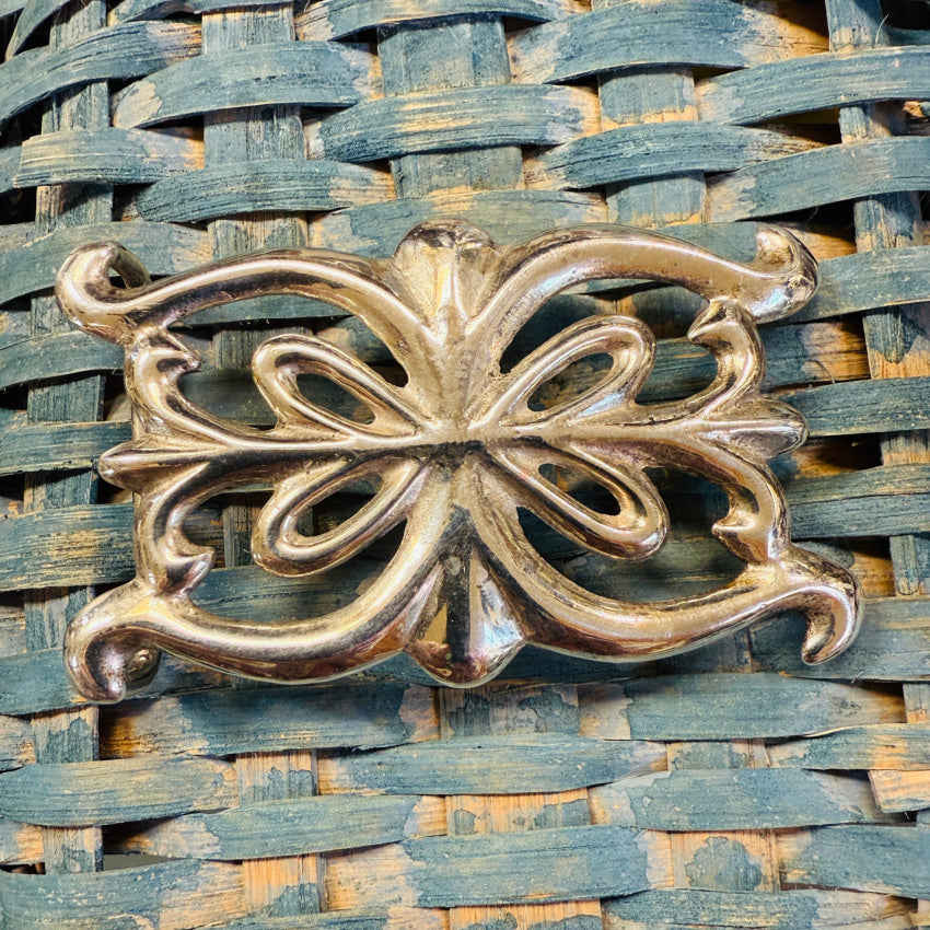 Old Navajo Tufa Stone Cast Sterling Silver Belt Buckle belt buckle