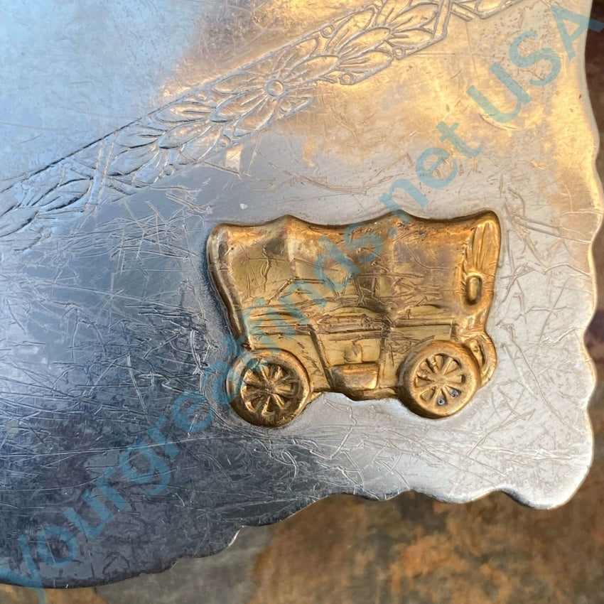 Old Nickel Silver Brass Western Buckle