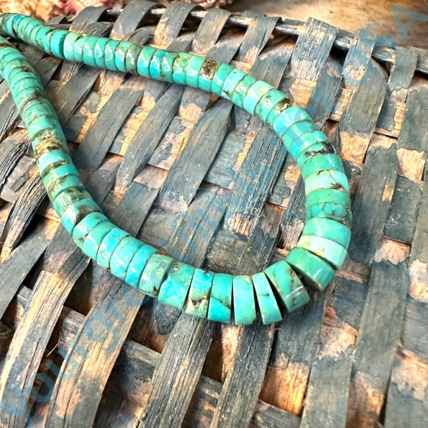 Old Pueblo Indian Turquoise Heishi Bead Necklace