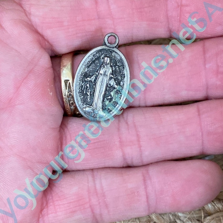 Old Silver Devotional Metal Pendant Yourgreatfinds