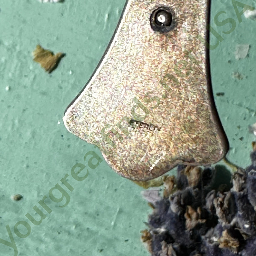 Old Solid Sterling Silver Crucifix On Continuous Chain Necklace