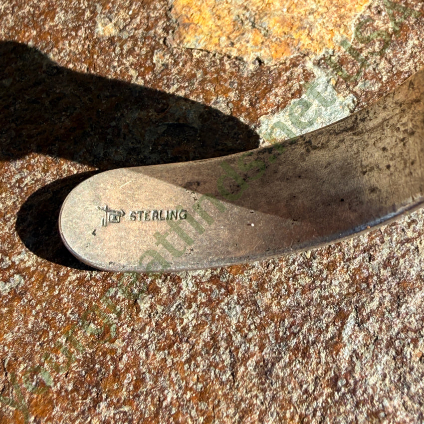 Old Sterling Silver & Turquoise Cuff Bracelet Bell Trading Post bracelet