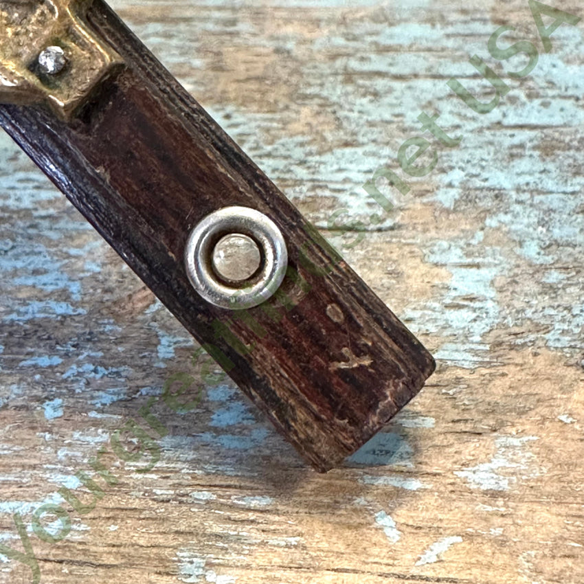 Old Wooden Cross Pendant With Stanhope