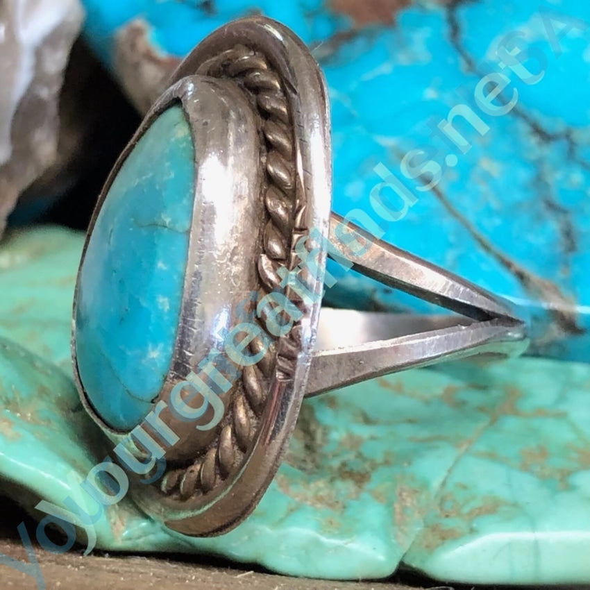 Ombré Turquoise Ring Sterling Silver Southwest 5.5 Yourgreatfinds