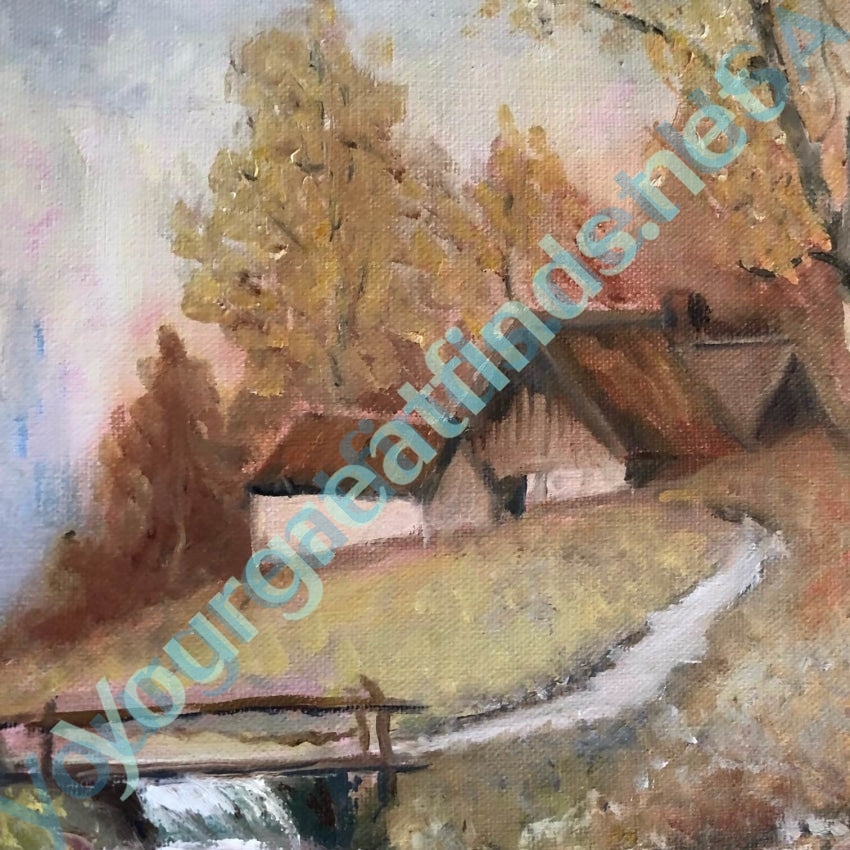 Original Oil Painting Lorraine Dobbe Richardson &quot;Autumn Solitude&quot; Yourgreatfinds