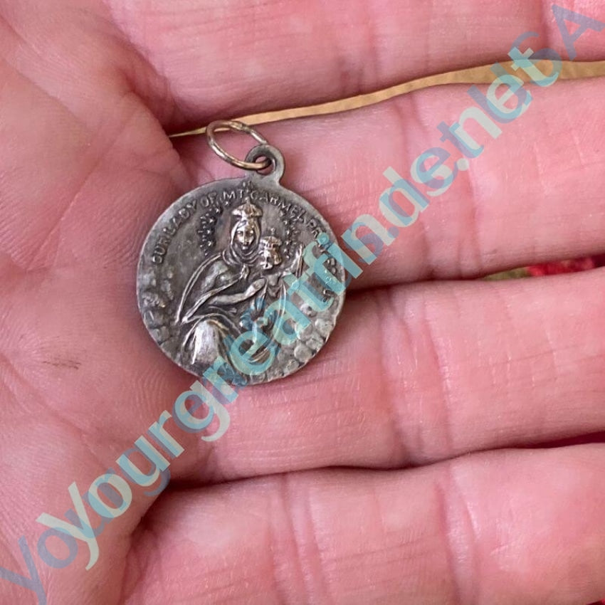 Our Lady of Mt. Carmel and Jesus Devotional Metal Pendant Yourgreatfinds