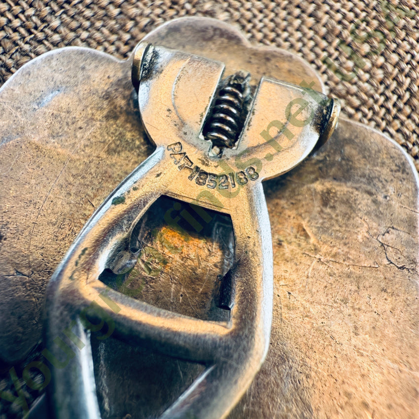 Outstanding Early Navajo Thunderbird Dress Clip Sterling Silver Stamped pin