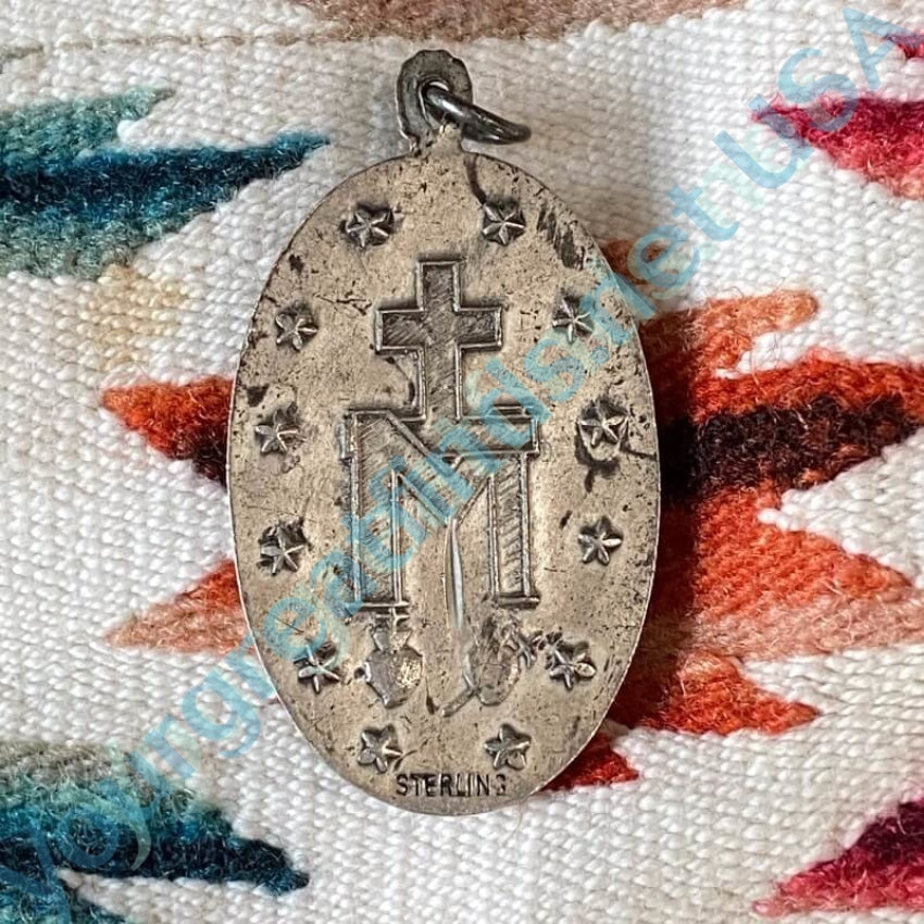 Oval Sterling Silver Devotional Metal Pendant Mary Yourgreatfinds