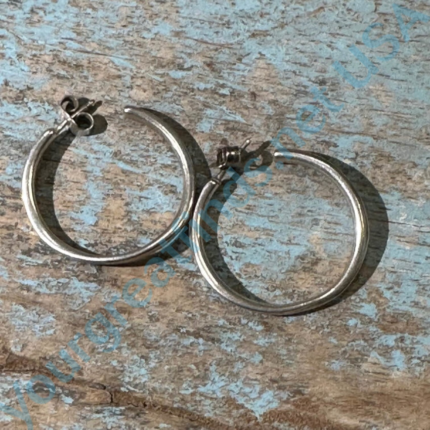 Pandora Sterling Silver Hoop Pierced Earrings Pre-Owned