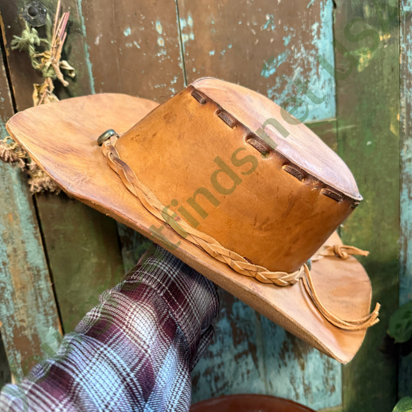 Pat’s Mexican Leather Hat Cozumel 1978 Hat