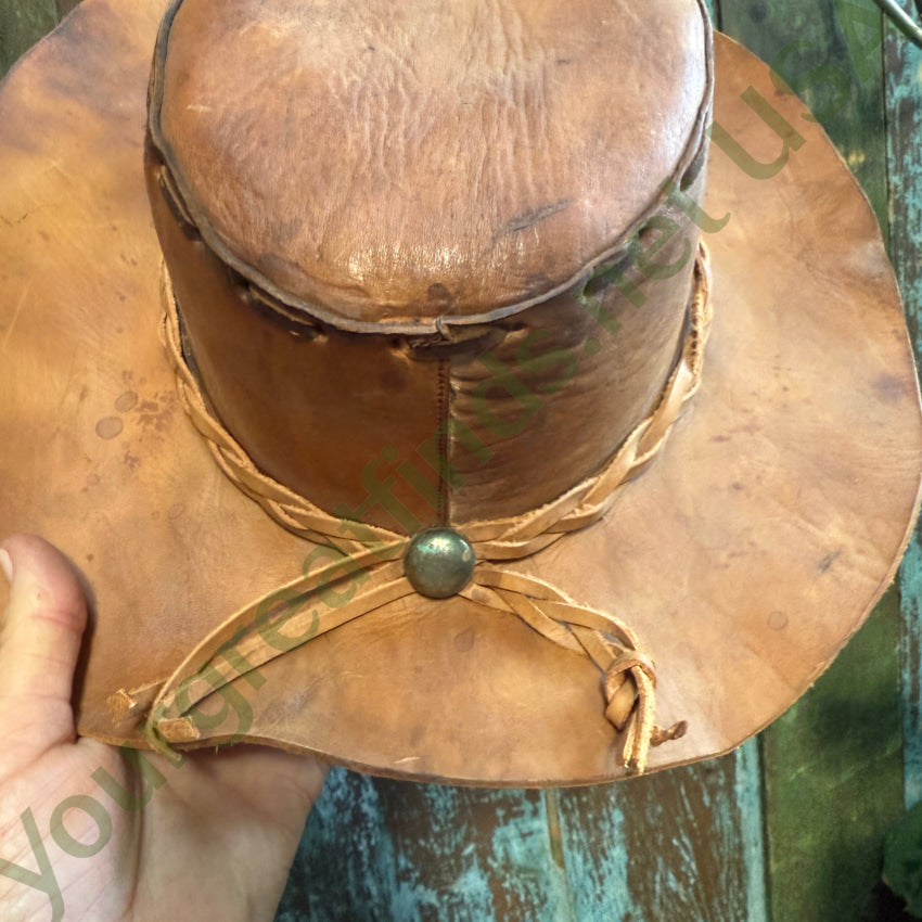 Pat’s Mexican Leather Hat Cozumel 1978 Hat