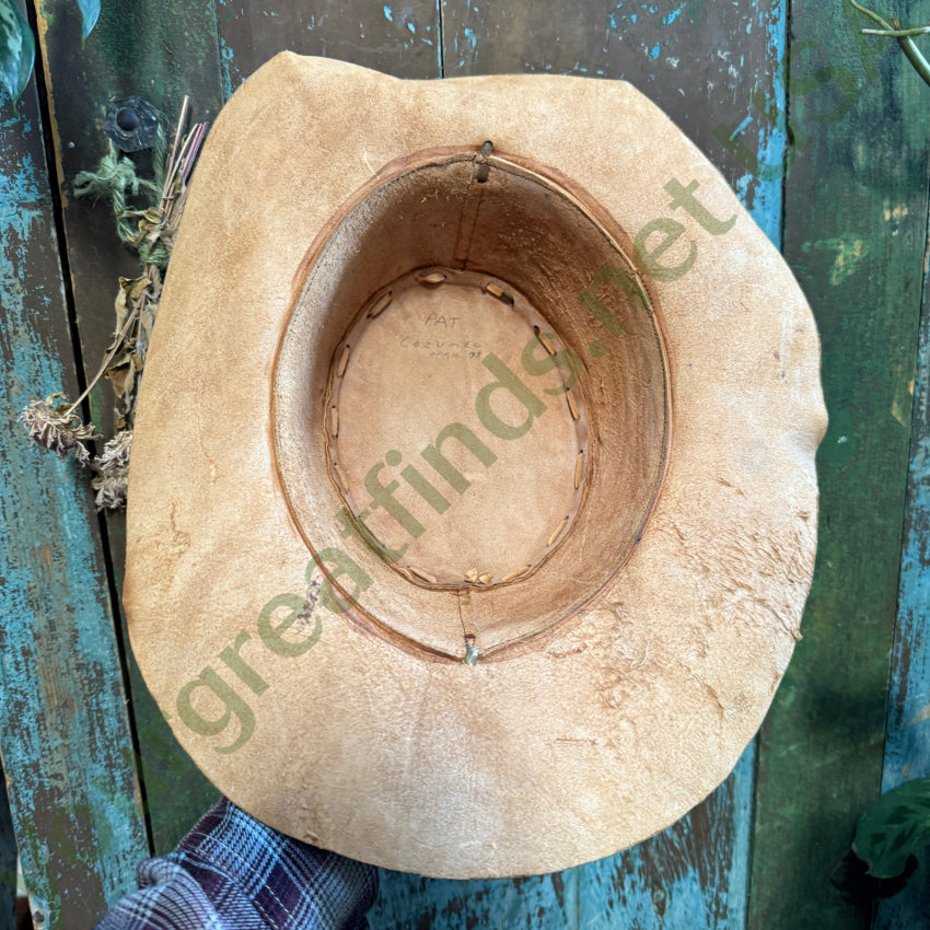 Pat’s Mexican Leather Hat Cozumel 1978 Hat